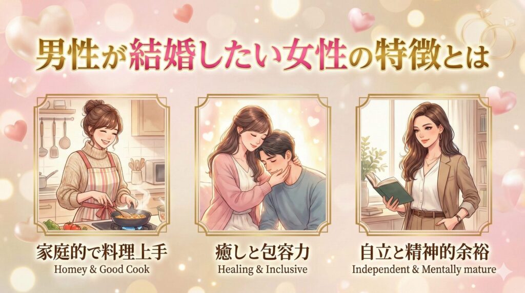 男性が結婚したい女性の特徴3選！今すぐ実践できる女磨きも紹介